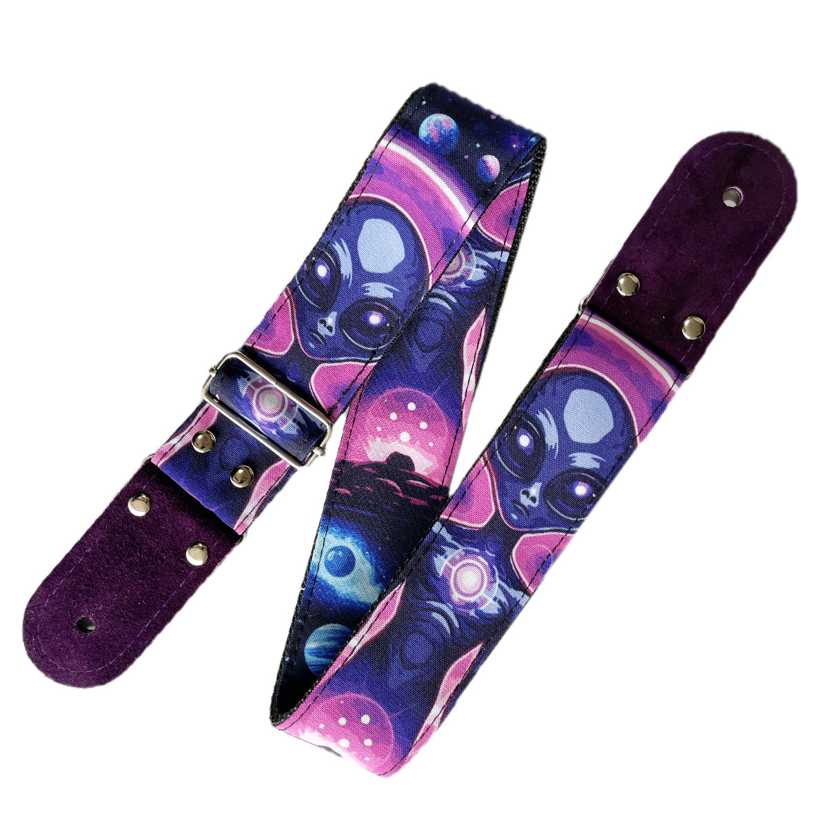 STRAP GUITARRA/BAJO - DISEÑO IMPRESO - GALAXIA ALIENIGENA