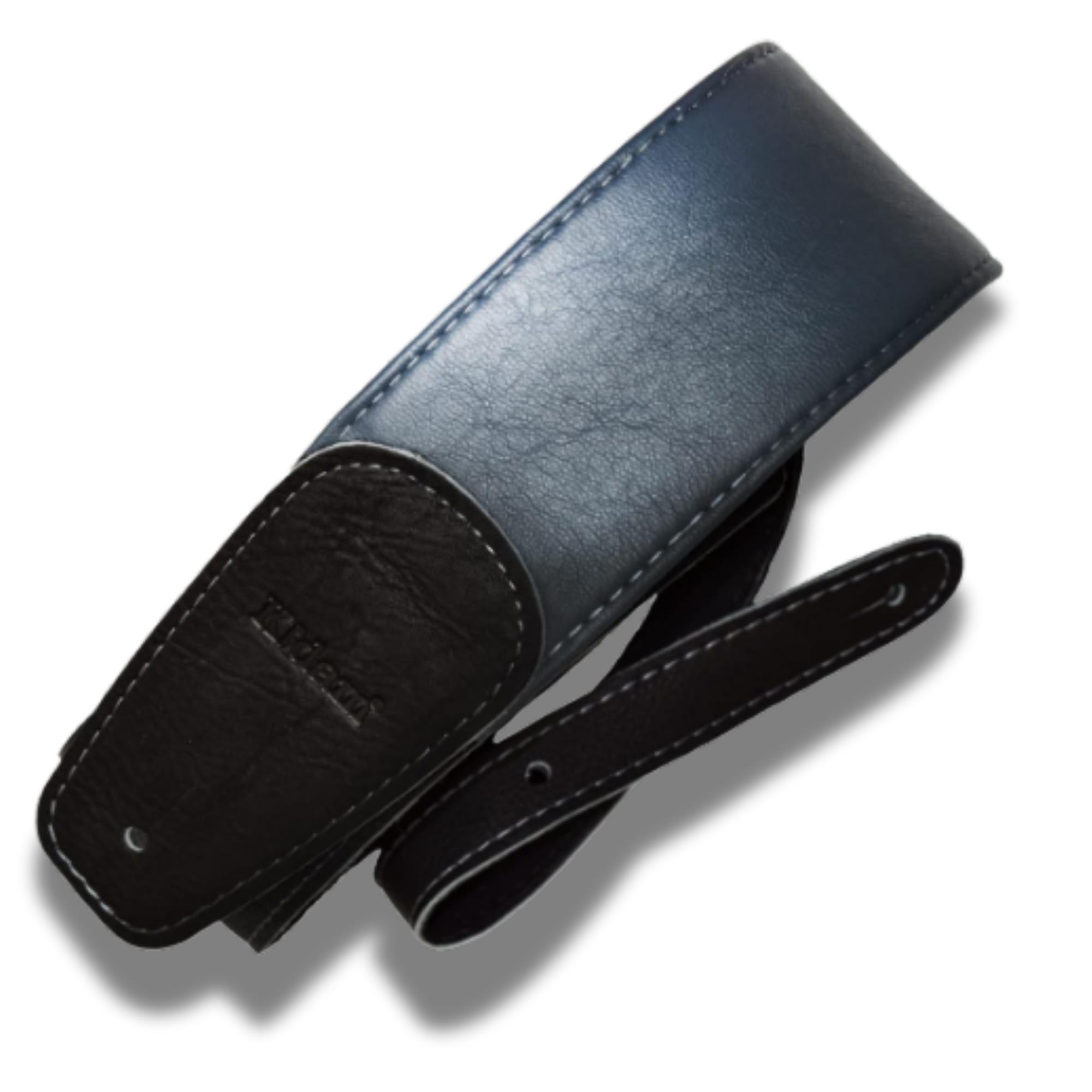 STRAP GUITARRA/BAJO - PIEL AZUL NEGRO