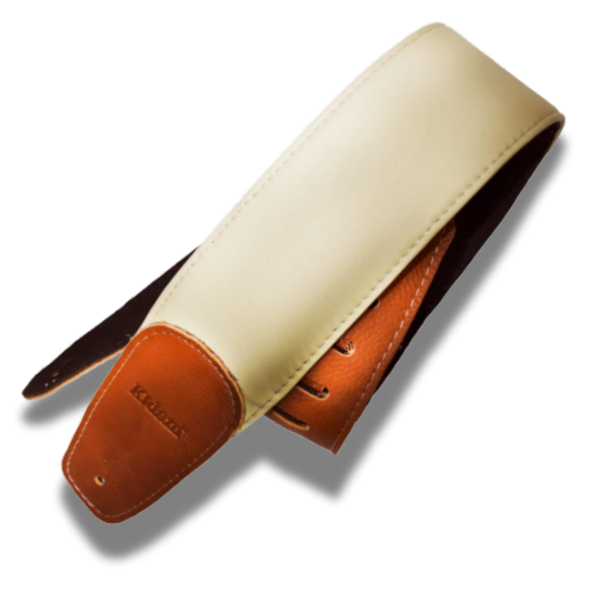 STRAP GUITARRA/BAJO - PIEL MIEL HUESO