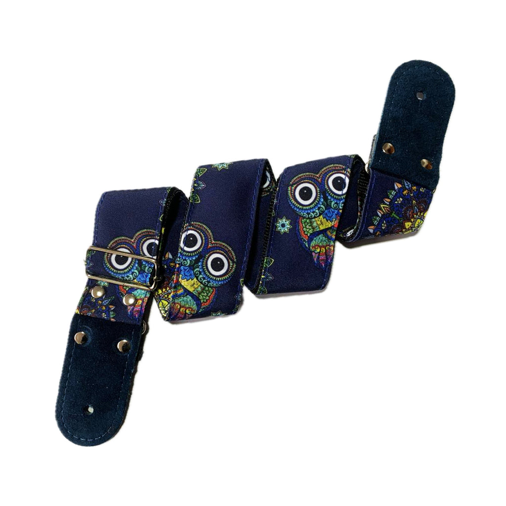 STRAP GUITARRA/BAJO - DISEÑO IMPRESO - STRAP BÚHO