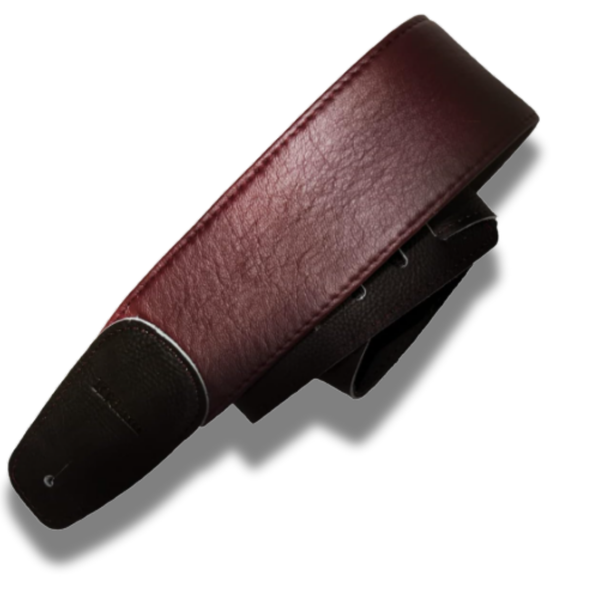 STRAP GUITARRA/BAJO - PIEL VINO NEGRO
