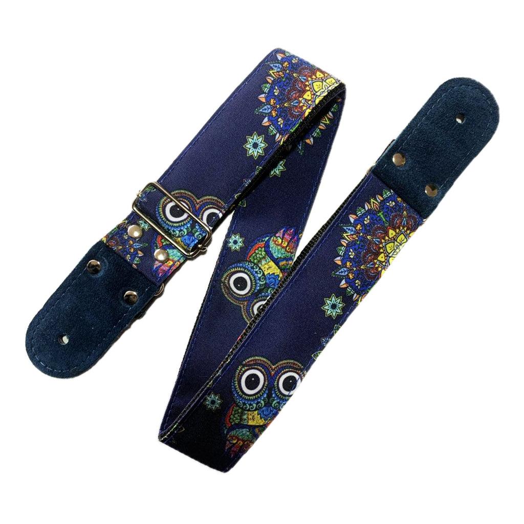 STRAP GUITARRA/BAJO - DISEÑO IMPRESO - STRAP BÚHO