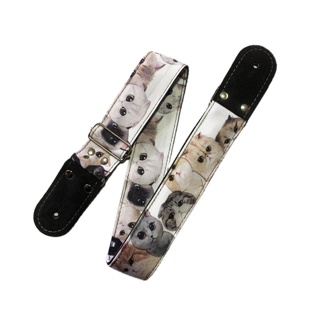 STRAP GUITARRA/BAJO - DISEÑO IMPRESO - STRAP GATITOS