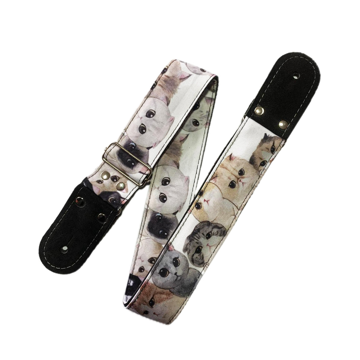 STRAP GUITARRA/BAJO - DISEÑO IMPRESO - STRAP GATITOS