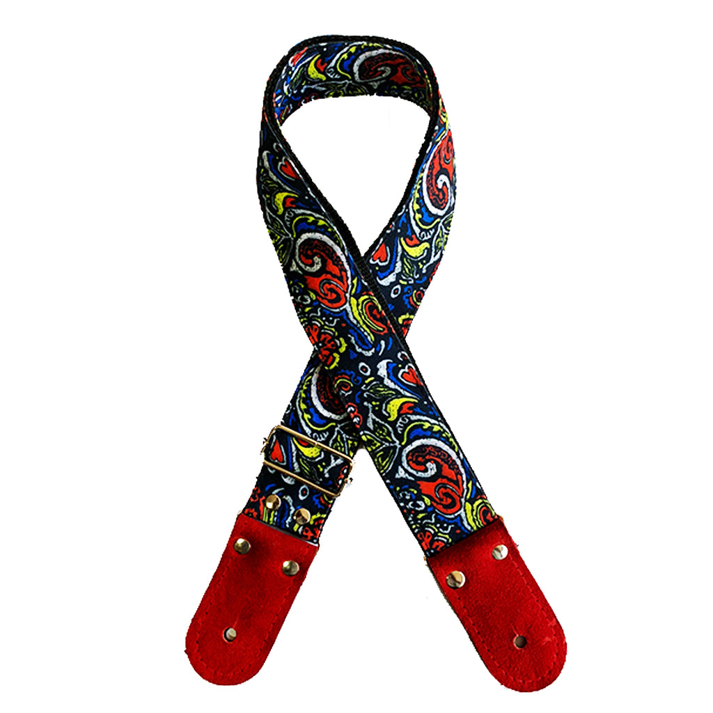 STRAP GUITARRA/BAJO - DISEÑO IMPRESO - STRAP MANCHAS COLORIDAS