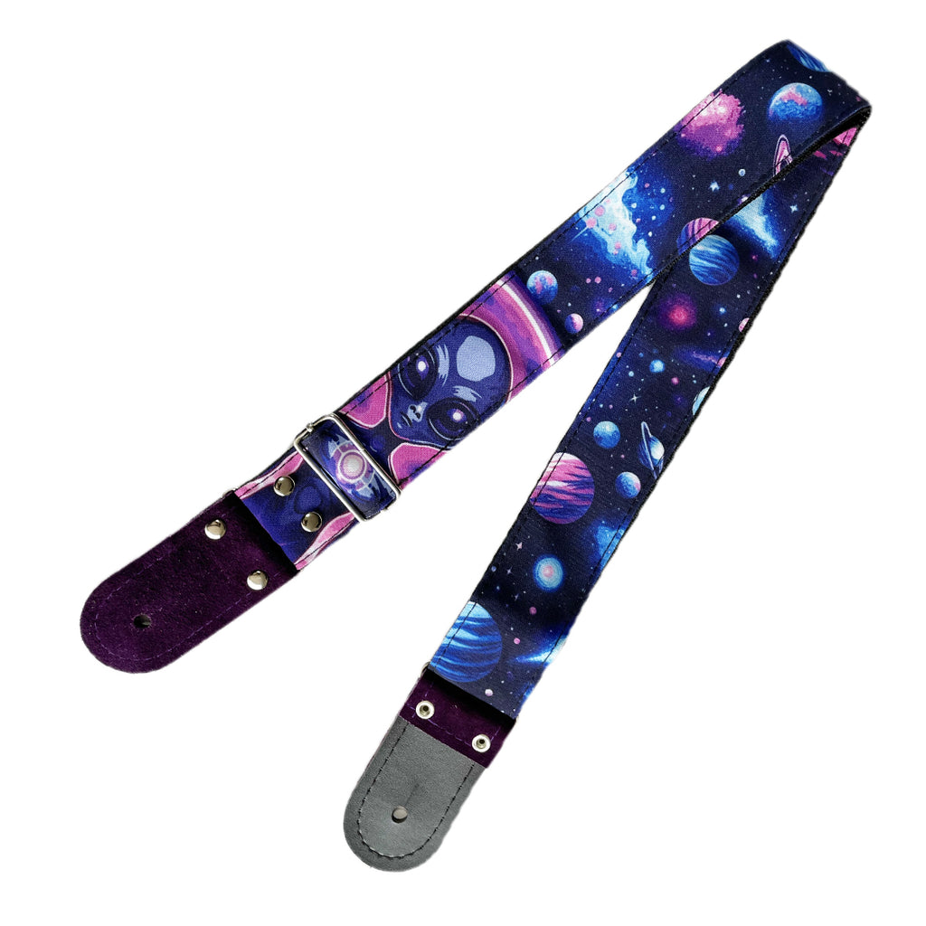 STRAP GUITARRA/BAJO - DISEÑO IMPRESO - GALAXIA ALIENIGENA