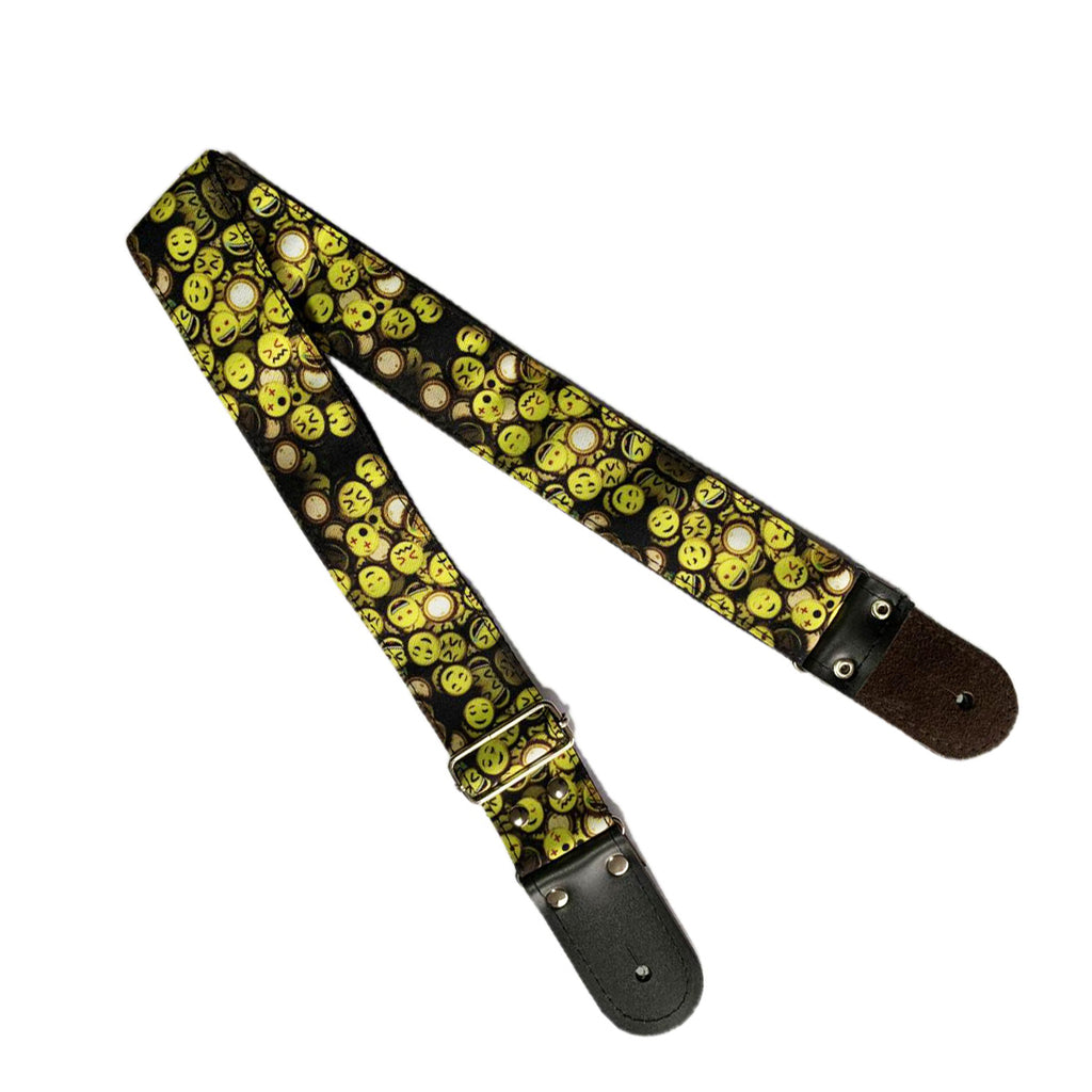 STRAP GUITARRA/BAJO - DISEÑO IMPRESO - STRAP EMOJI FICHAS