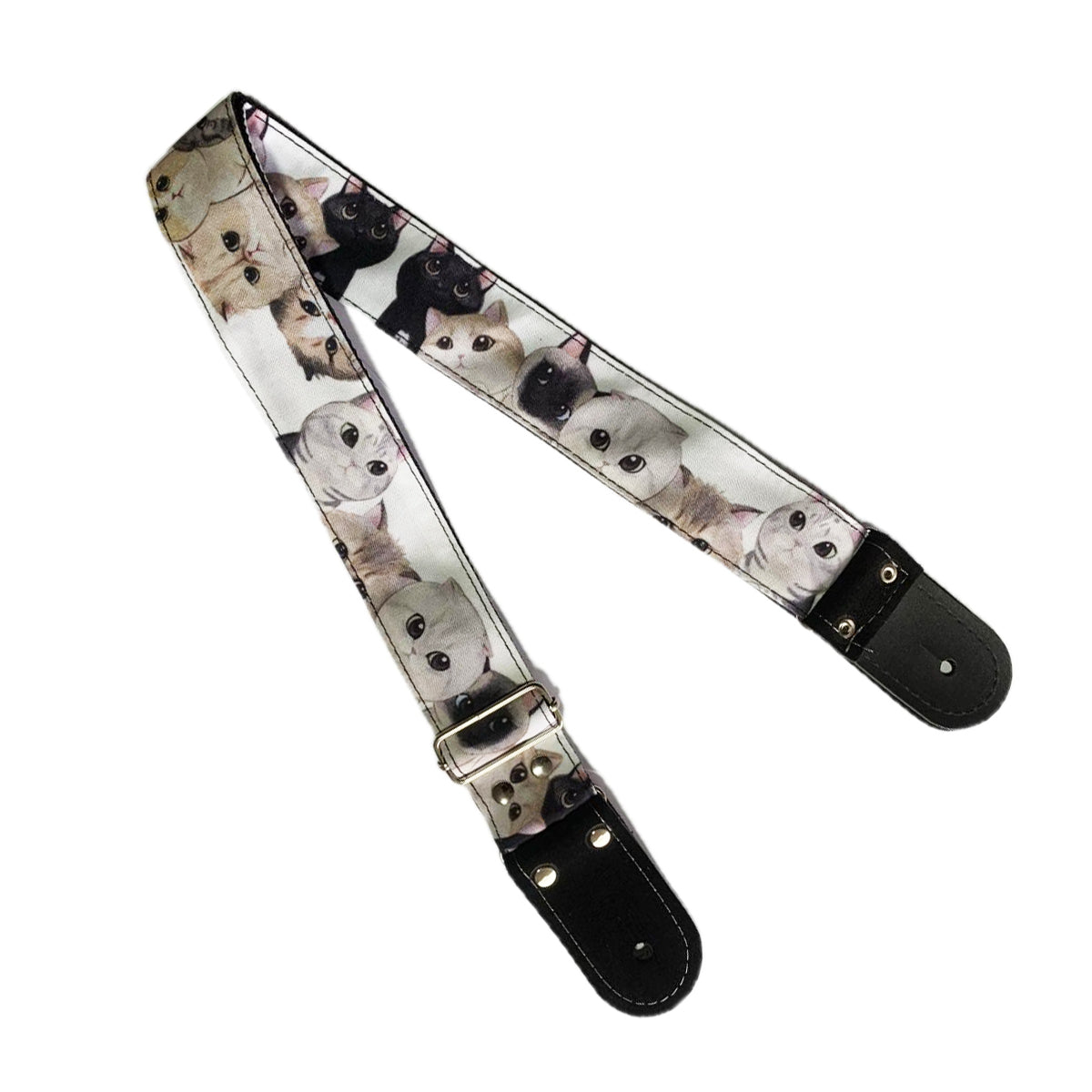 STRAP GUITARRA/BAJO - DISEÑO IMPRESO - STRAP GATITOS