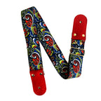 STRAP GUITARRA/BAJO - DISEÑO IMPRESO - STRAP MANCHAS COLORIDAS
