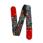 STRAP GUITARRA/BAJO - DISEÑO IMPRESO - STRAP MANCHAS COLORIDAS