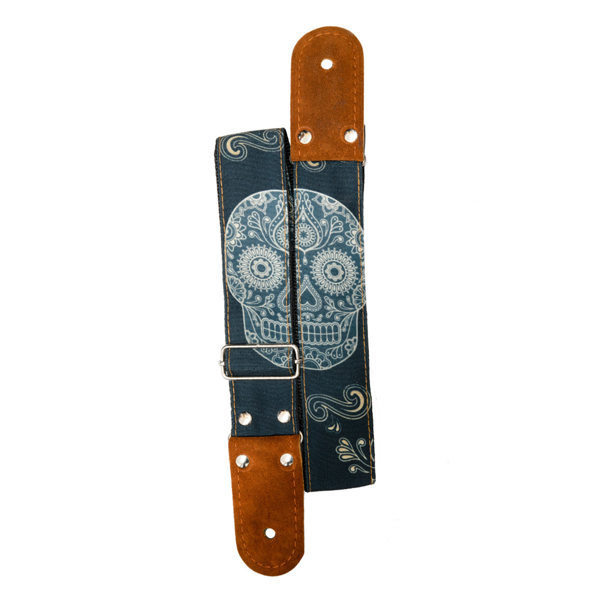 STRAP GUITARRA/BAJO - DISEÑO IMPRESO - STRAP CALAVERA MEXICANA