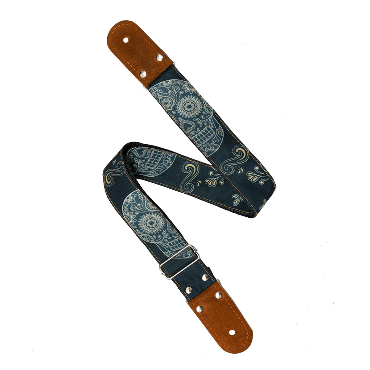 STRAP GUITARRA/BAJO - DISEÑO IMPRESO - STRAP CALAVERA MEXICANA