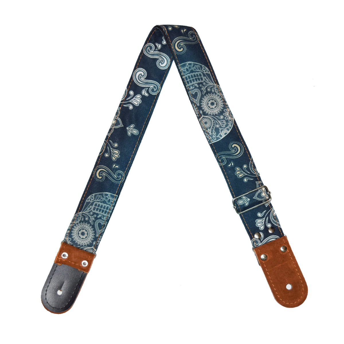 STRAP GUITARRA/BAJO - DISEÑO IMPRESO - STRAP CALAVERA MEXICANA