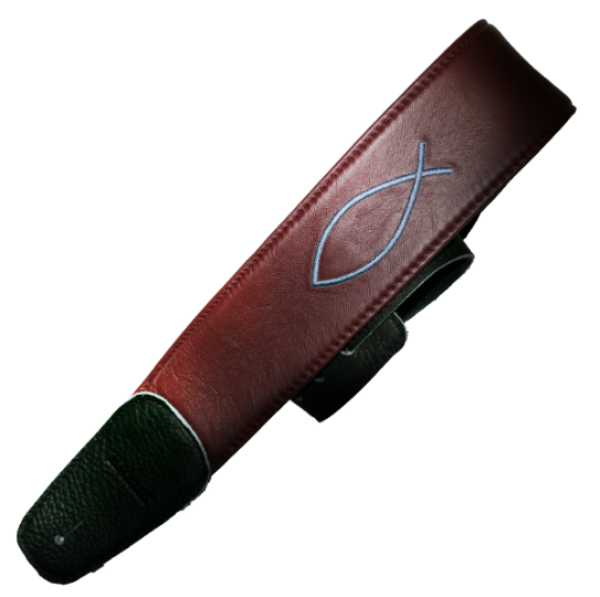 STRAP GUITARRA/BAJO - BORDADO SIGNO CRISTIANO