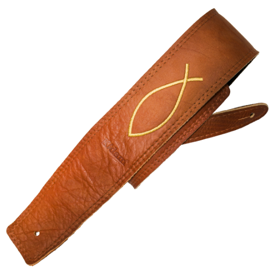 STRAP GUITARRA/BAJO - BORDADO SIGNO CRISTIANO