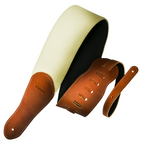 STRAP GUITARRA/BAJO - PIEL MIEL HUESO