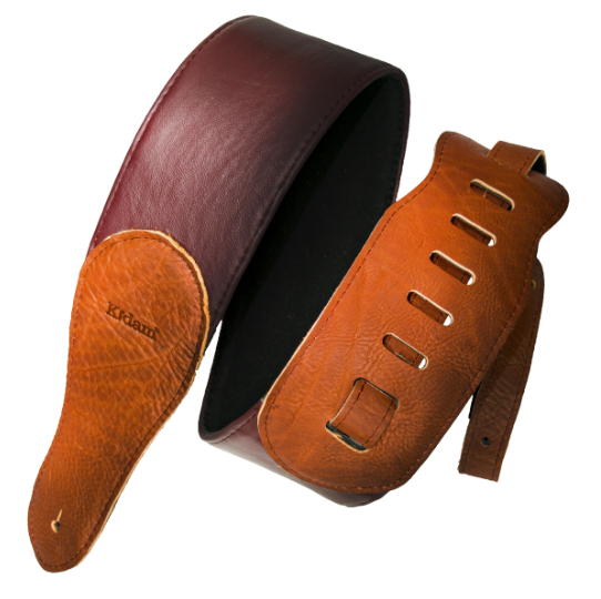 STRAP GUITARRA/BAJO - PIEL MIEL VINO