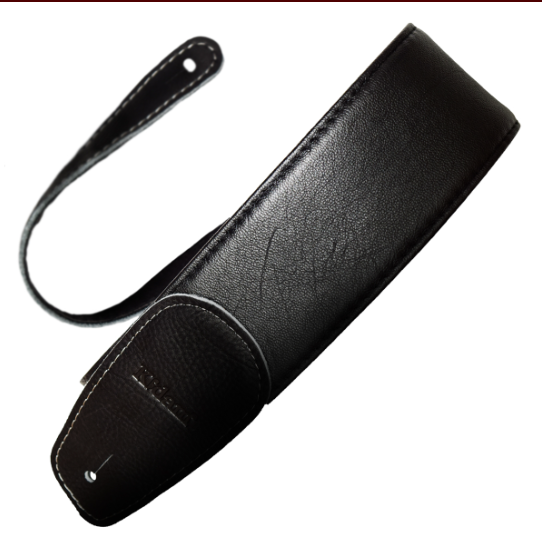 STRAP GUITARRA/BAJO - PIEL NEGRO ELEGANTE
