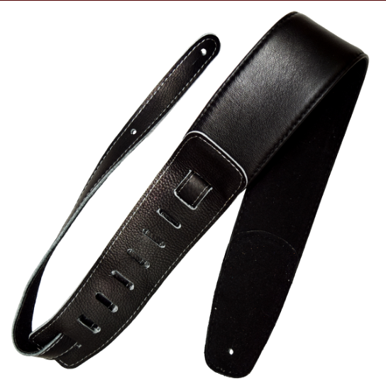 STRAP GUITARRA/BAJO - PIEL NEGRO ELEGANTE