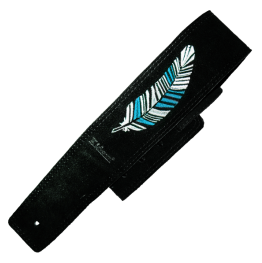 STRAP GUITARRA/BAJO - DISEÑO BORDADO PLUMAS