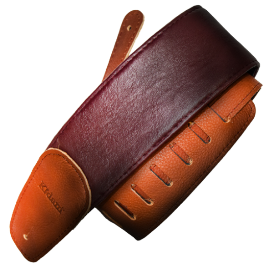 STRAP GUITARRA/BAJO - PIEL MIEL VINO