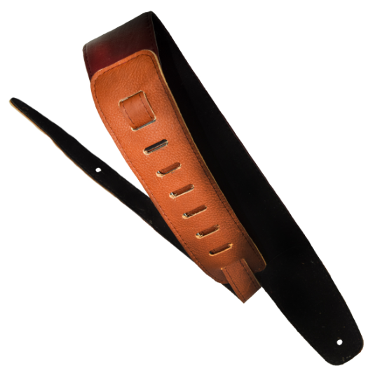 STRAP GUITARRA/BAJO - PIEL MIEL VINO