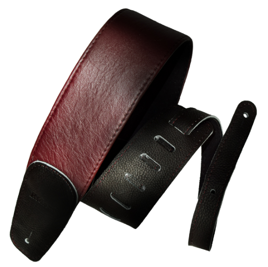 STRAP GUITARRA/BAJO - PIEL VINO NEGRO