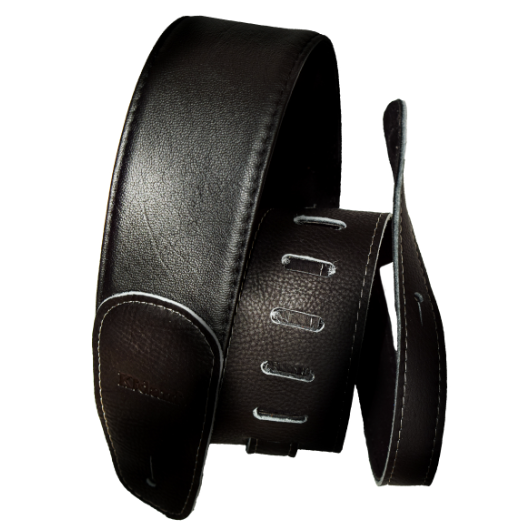 STRAP GUITARRA/BAJO - PIEL NEGRO ELEGANTE