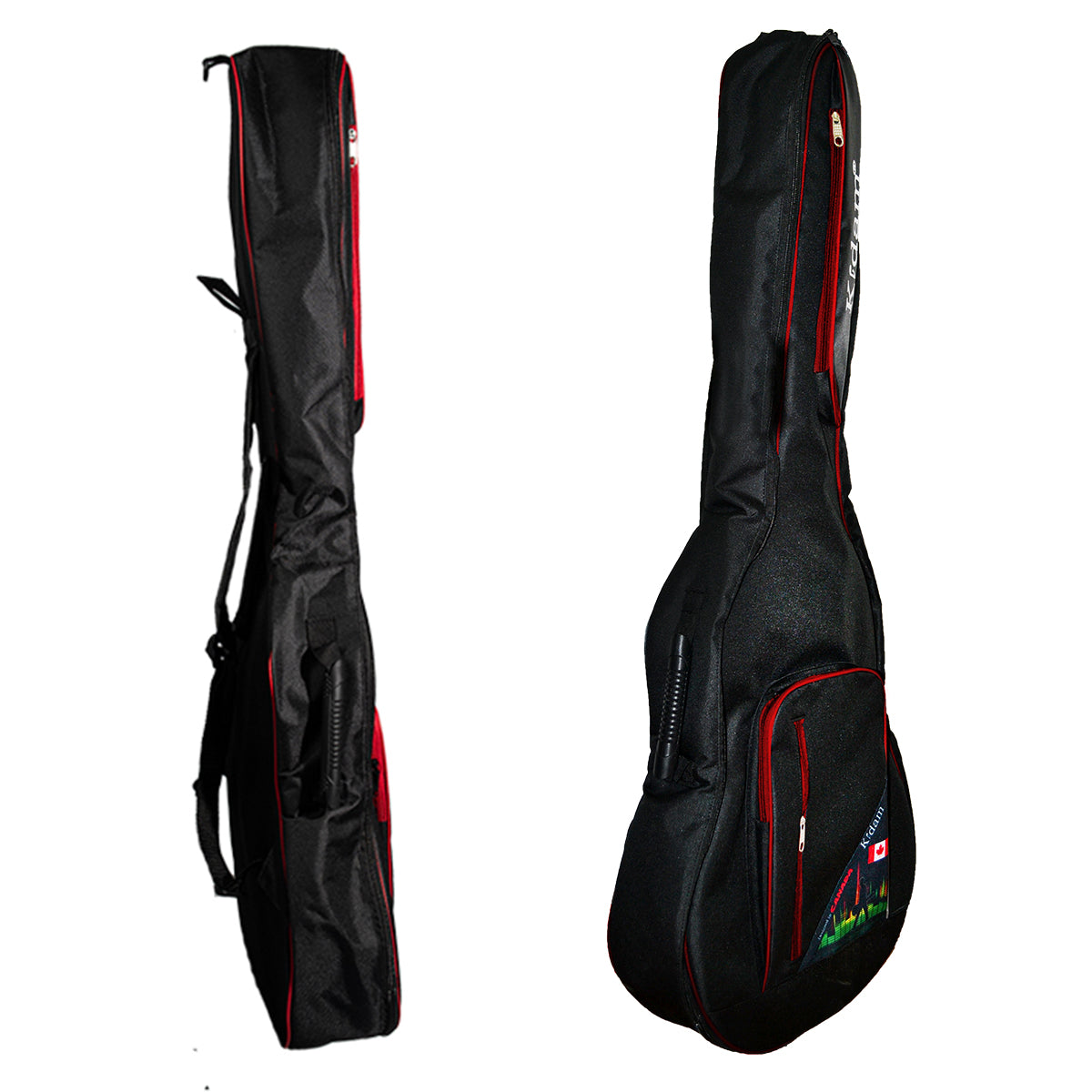 FUNDA GUITARRA CLASICA BORDES ROJOS