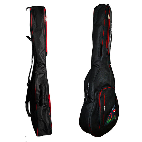 FUNDA GUITARRA CLASICA BORDES ROJOS