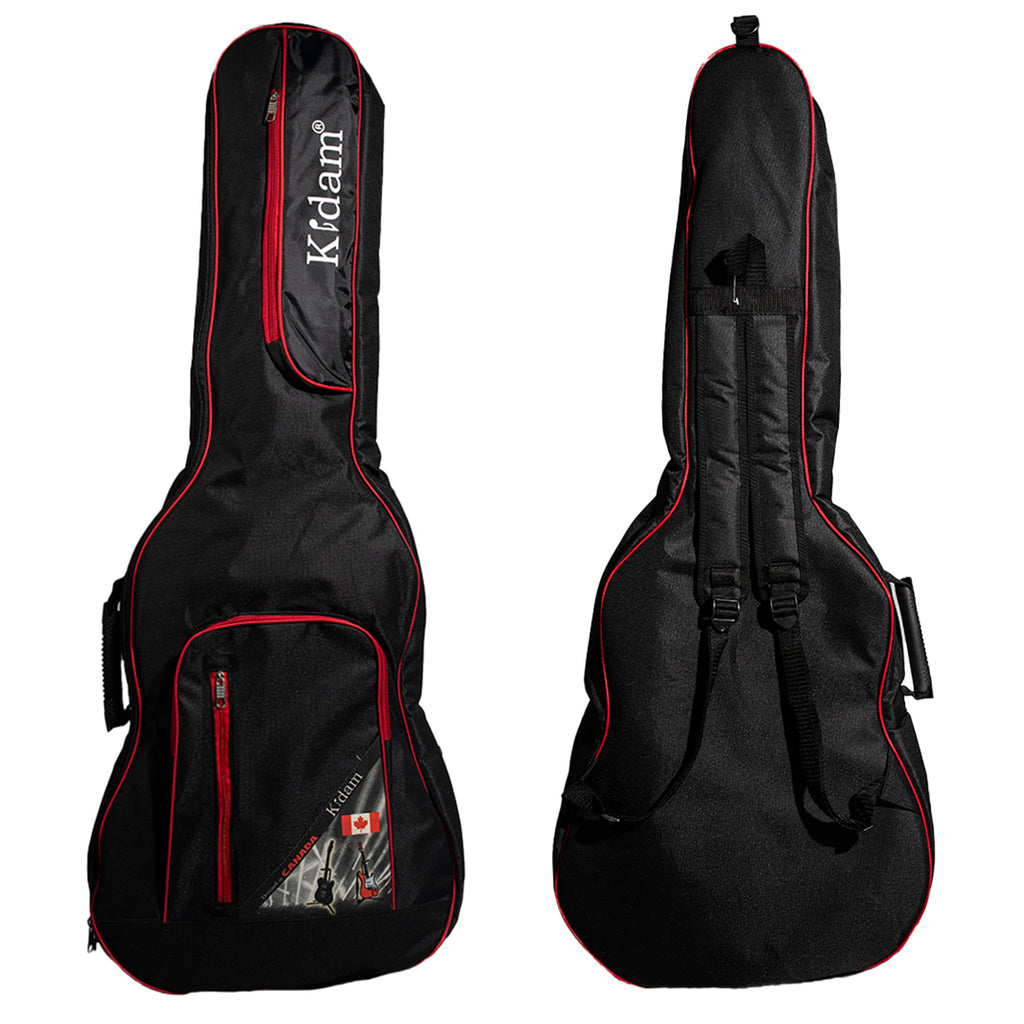 FUNDA GUITARRA ELECTRICA BORDES ROJOS