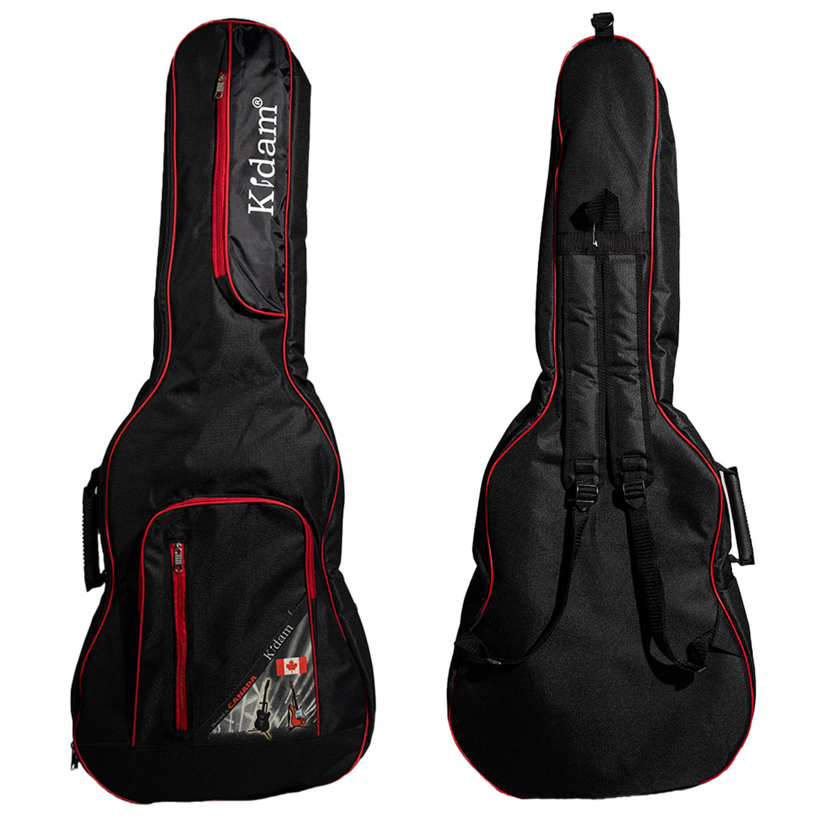 FUNDA GUITARRA ELECTRICA BORDES ROJOS