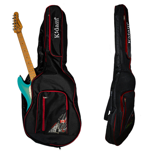 FUNDA GUITARRA ELECTRICA BORDES ROJOS