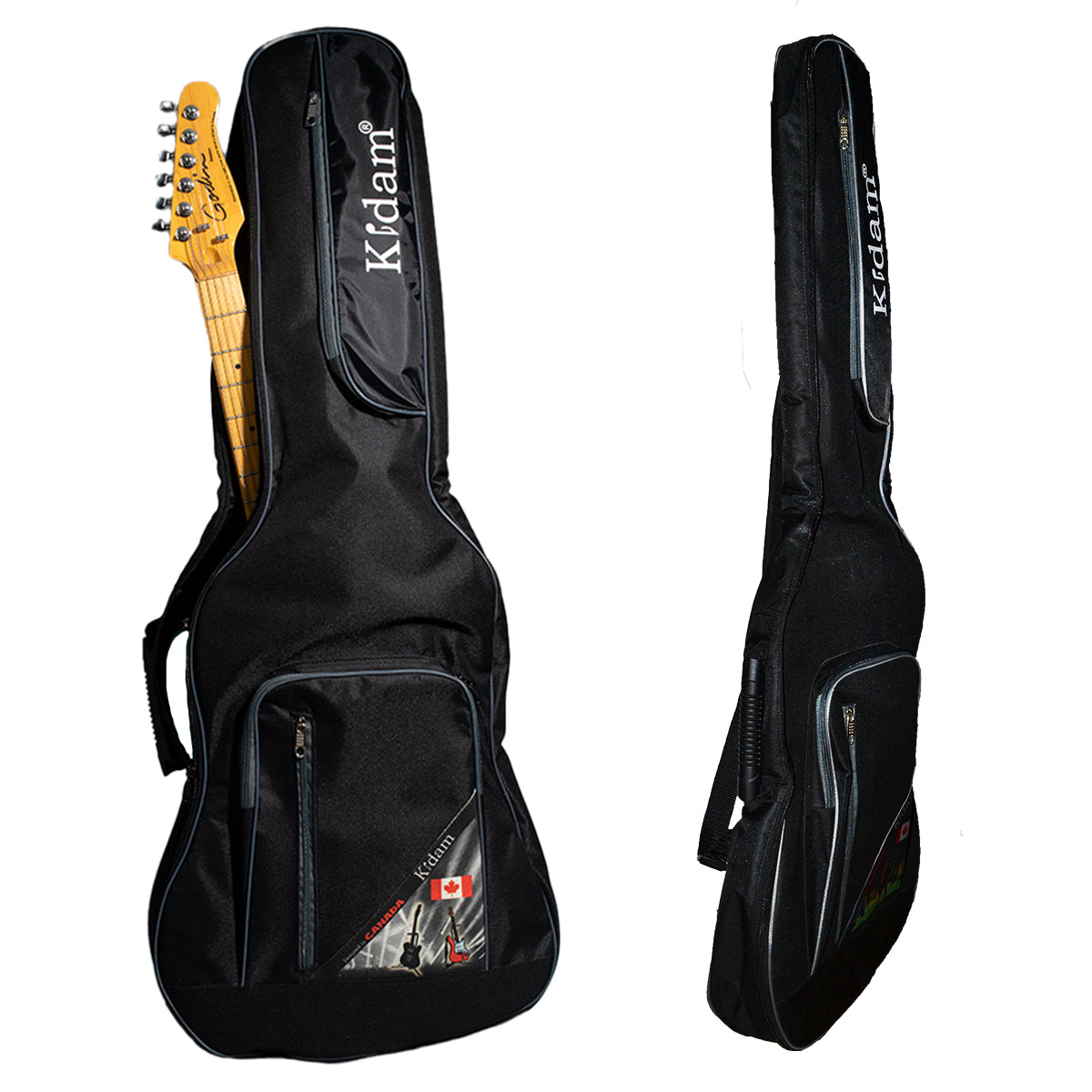FUNDA GUITARRA ELECTRICA BORDES GRISES