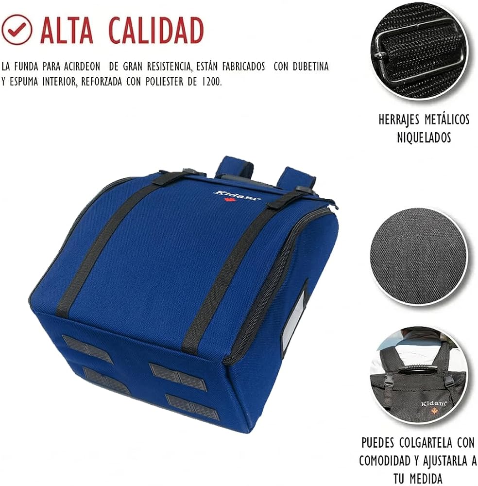 FUNDA DE ACORDEON COLORES (Azul)