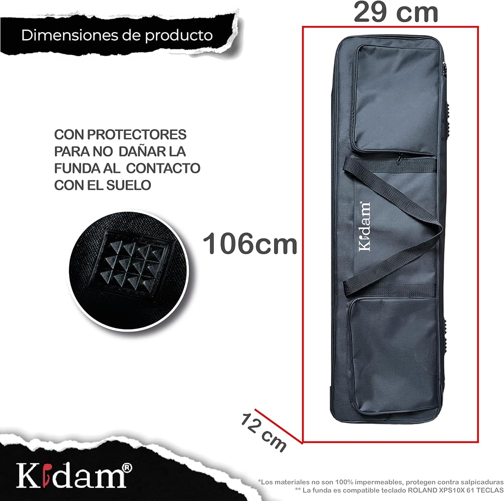 Funda semi rígida para teclado Roland XPS10X 61 Teclas