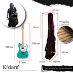 FUNDA GUITARRA ELECTRICA BORDES ROJOS