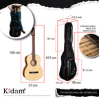 FUNDA GUITARRA CLASICA BORDES GRISES