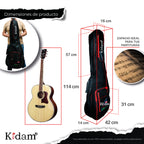 FUNDA GUITARRA TEJANA BORDES ROJOS