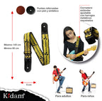 STRAP GUITARRA/BAJO - DISEÑO IMPRESO - STRAP RADIOACTIVO