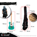 FUNDA GUITARRA ELECTRICA BORDES GRISES