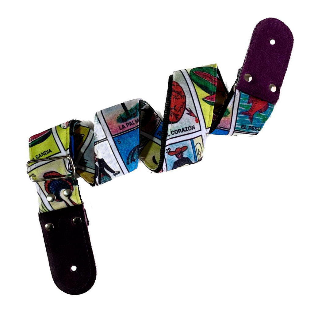 STRAP GUITARRA/BAJO - DISEÑO IMPRESO - STRAP LOTERIA