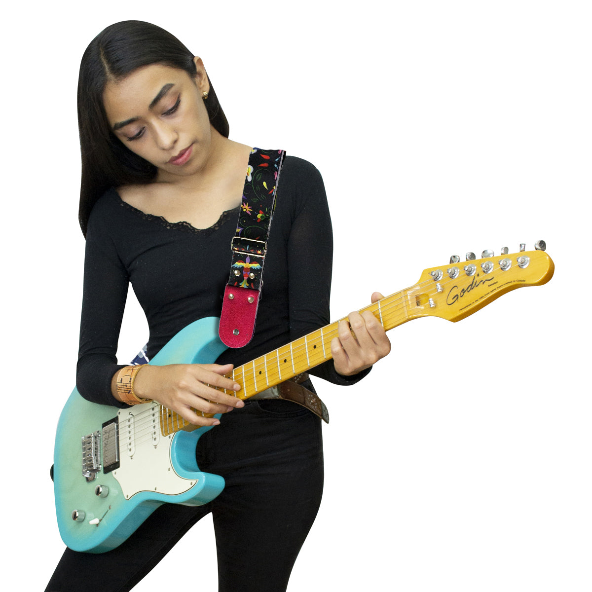 STRAP GUITARRA/BAJO - DISEÑO IMPRESO - STRAP COLIBRÍ