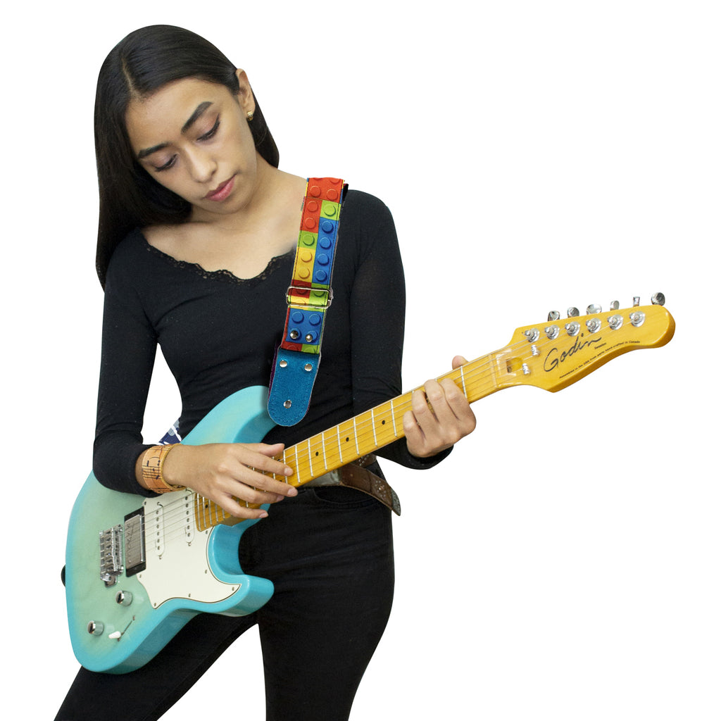 STRAP GUITARRA/BAJO - DISEÑO IMPRESO - STRAP LEGO