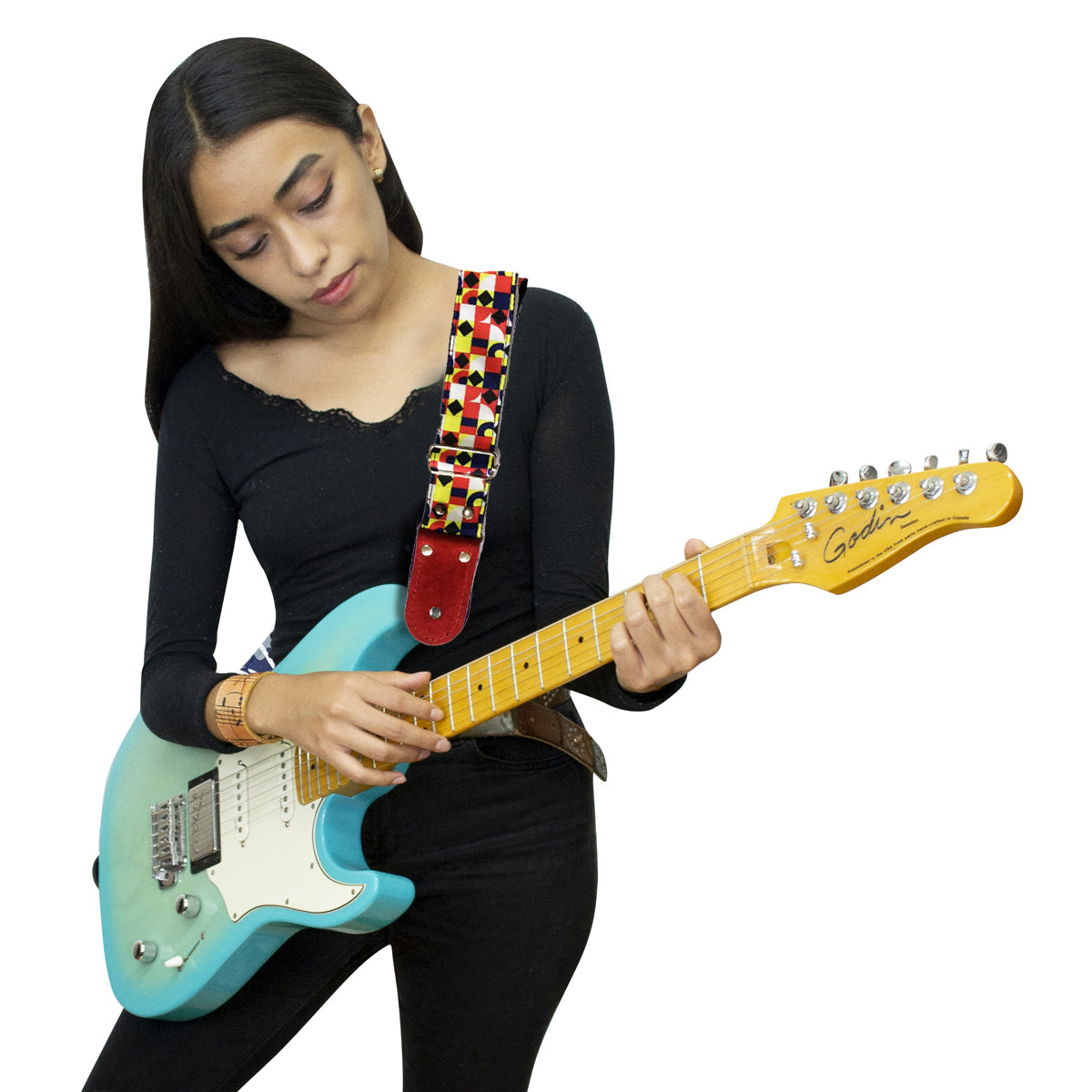 STRAP GUITARRA/BAJO - DISEÑO IMPRESO - STRAP MOSAICO