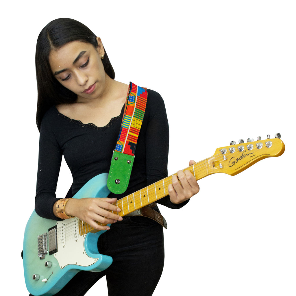 STRAP GUITARRA/BAJO - DISEÑO IMPRESO - STRAP PIRAMIDES