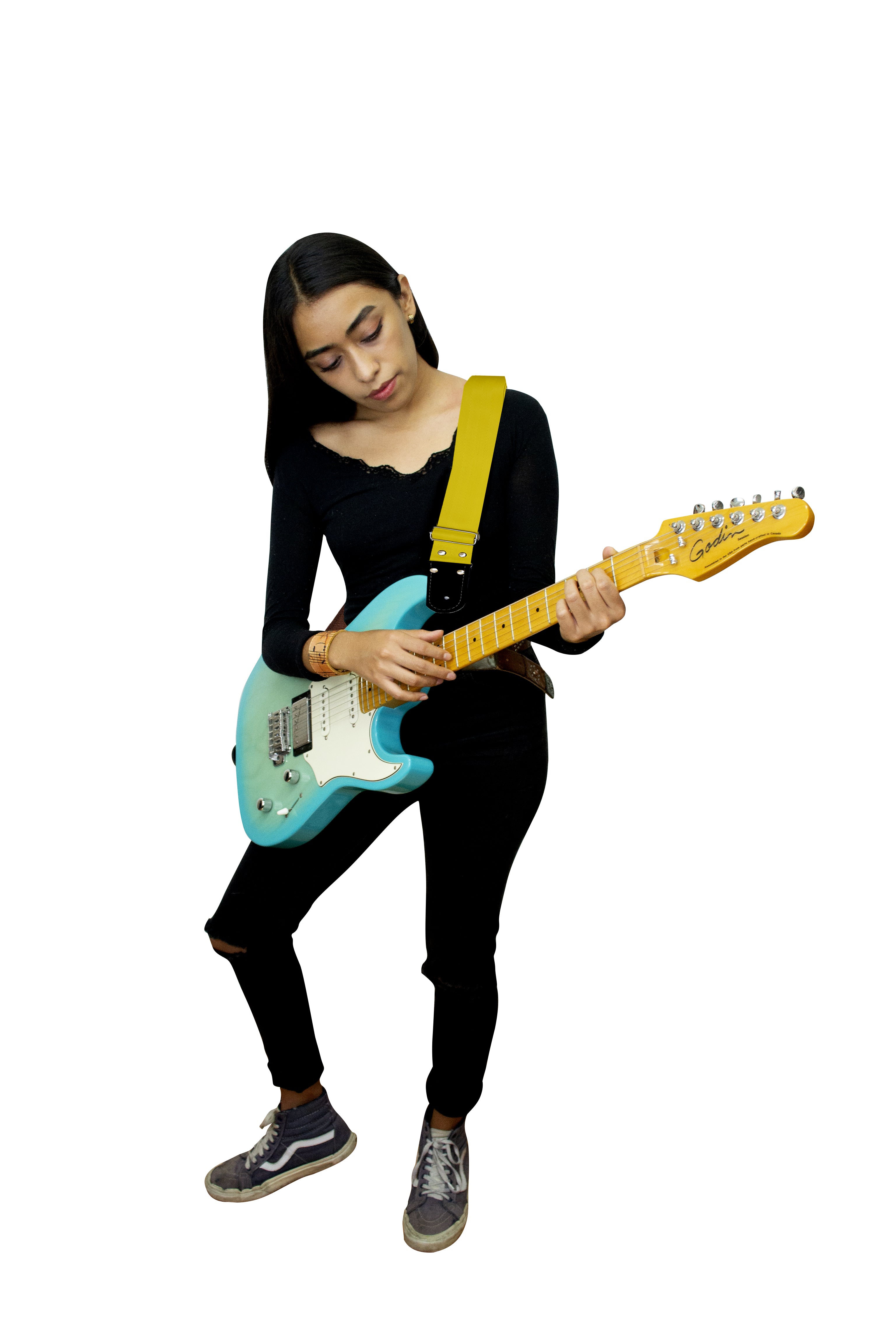 STRAP GUITARRA/BAJO - AMARILLO