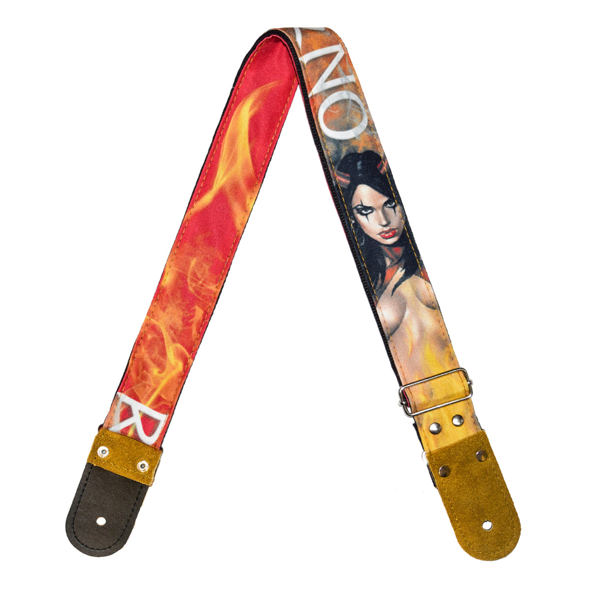 STRAP GUITARRA/BAJO - DISEÑO IMPRESO - STRAP INFIERNO