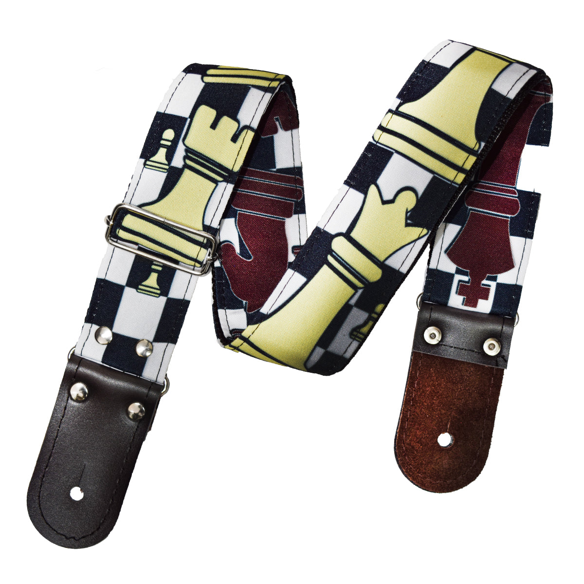 STRAP GUITARRA/BAJO - DISEÑO IMPRESO - AJEDREZ