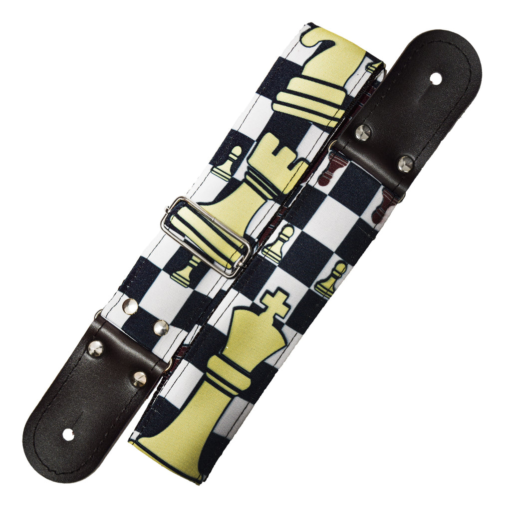 STRAP GUITARRA/BAJO - DISEÑO IMPRESO - AJEDREZ